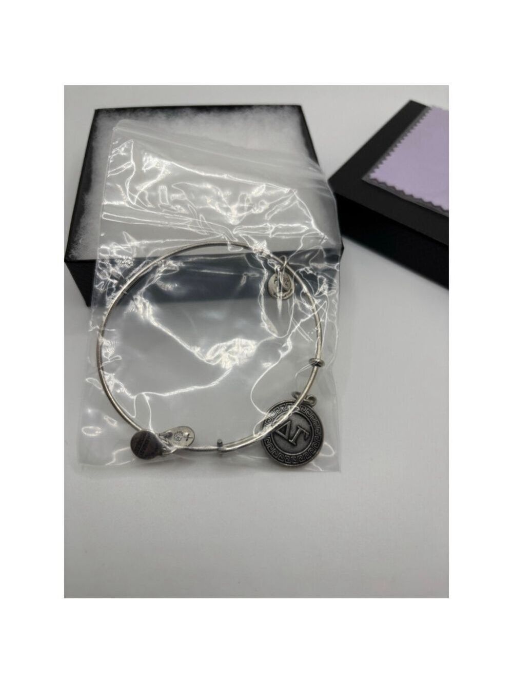 Alex and Ani Silver Gamma Sorority Bangle Bracelet - Picture 2 of 5